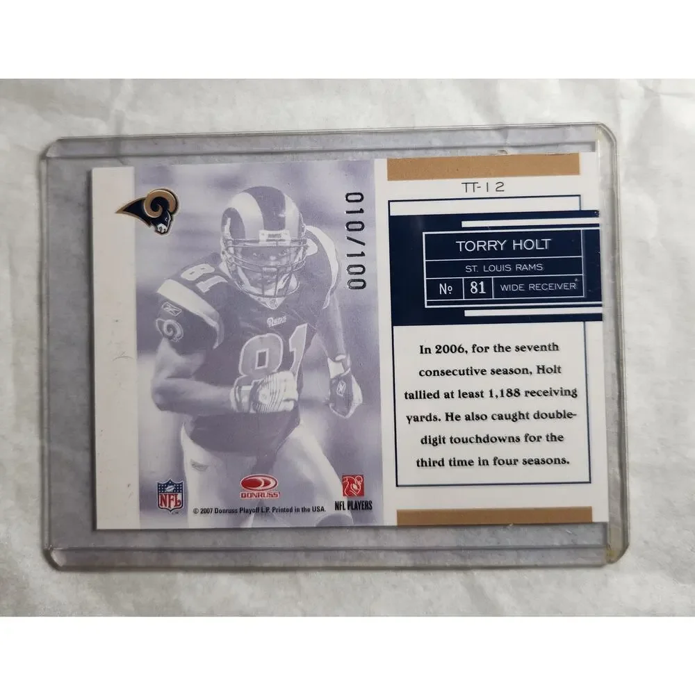 Donruss NFL Elite, Team Trademarks, Studio Rookies 10/59 Out Of 100 & 1587/10000